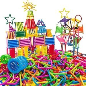 TODDLER’S BUDDY Interlocking Building Blocks | 200+ Construction Pieces in Multi-Colour | Creative STEM Toy for Kids | Educational Play Set for Toddlers & Children (3+ Years)